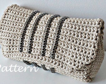 Crochet Pattern Crochet Bag Pattern crochet purse pochette pattern woman bag, evening bag, summer bag, handbag, crochet bag, clutch