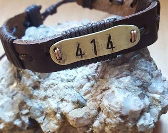 Custom mens bracelet, coordinates bracelet, personalized leather bracelet, engraved mens bracelet, Dads bracelet, fathers day bracelet dad