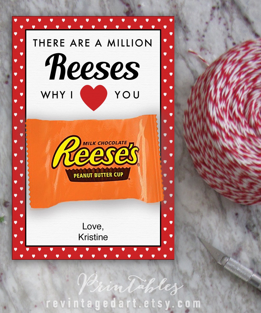 Printable Valentine Cards for Reese's Peanut Butter Cups Printable Valentine Cards for Reese's Peanut Butter Cups