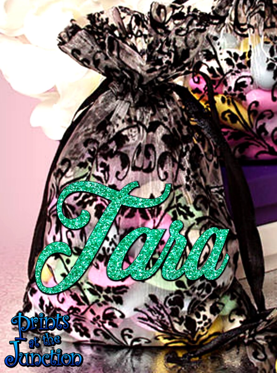 Damask Organza Gift Bag/Custom Organza Damask With Glitter