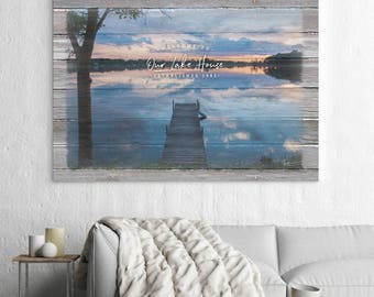 Lake House Wall Art personalized lake | etsy Lake House Wall Art personalized lake | etsy