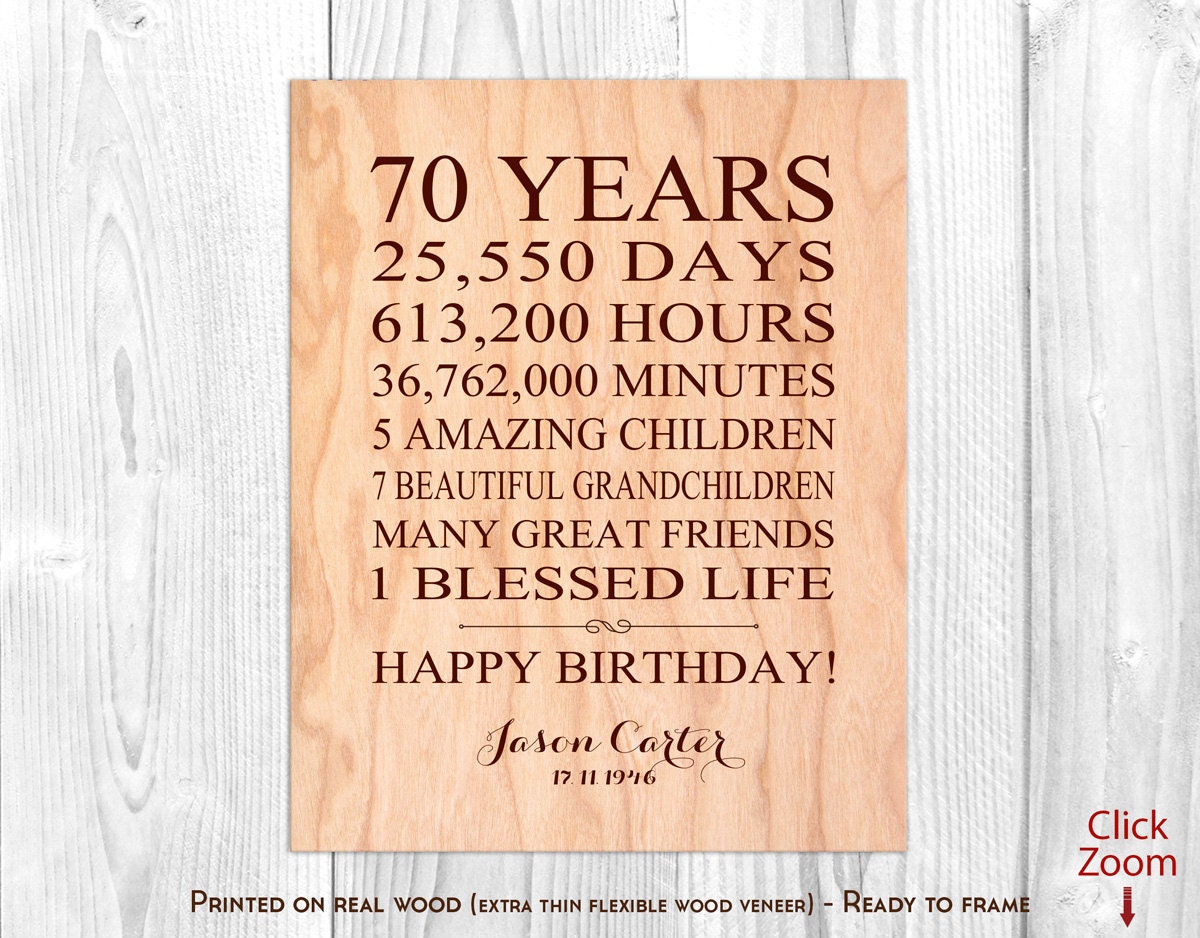 70th Birthday Gifts for Men 70 Year Birthday Gift for by