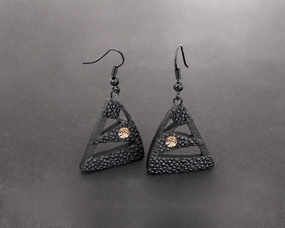 Earrings, contemporary, modern jewelry design, FREE Shipping, handmade 