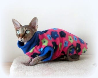 FLOWERS, Sphynx cat clothes, Katzenbekleidung, winter pet clothes, goth, punk, HOTSPHYNX