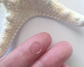 24 gauge rose gold thin nose ring. 24/22/20/18 Gauge Nose Hoops, slim Nose rings, Nose rings.
