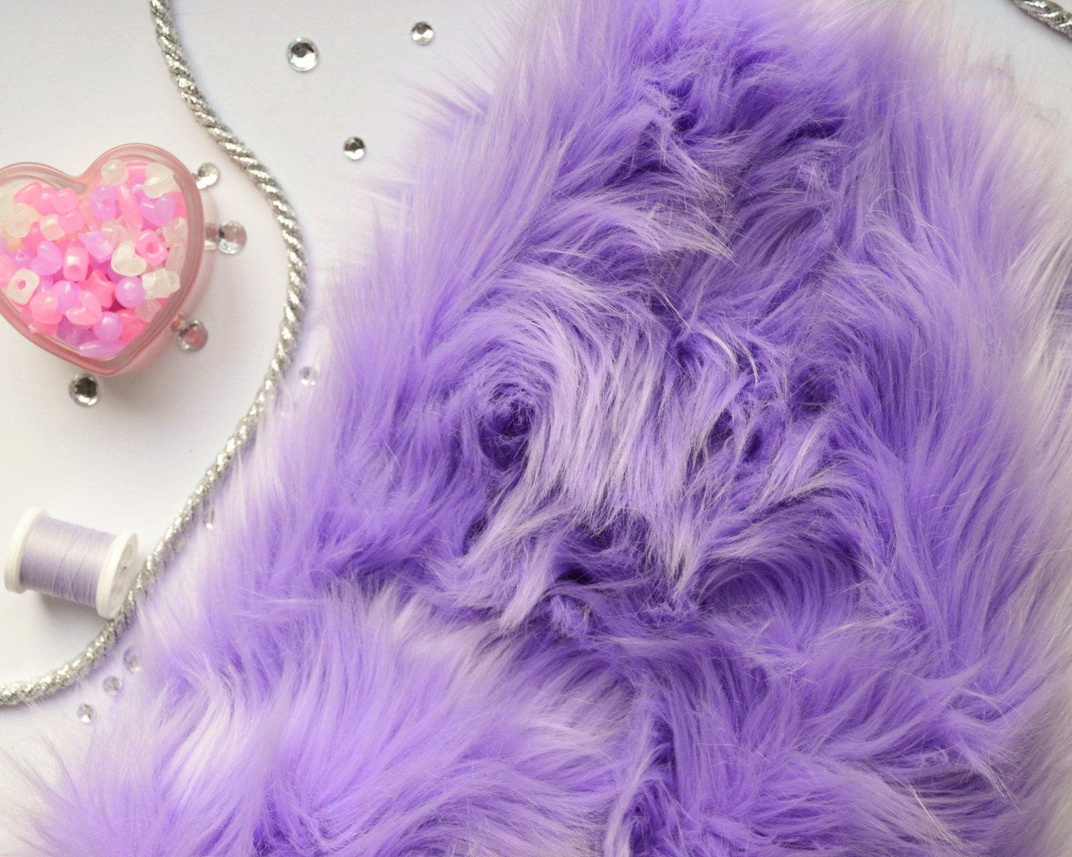 Lavender Fur Fabric For Crafting Lavender Faux Fur Fabric