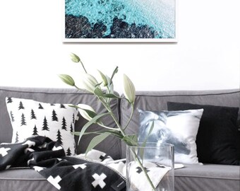 Beach Photography Surf Wall Art Coastal Wall Decor Ocean Poster Beach Print Beach Picture Water And Waves Turquoise Blue Digital Download
