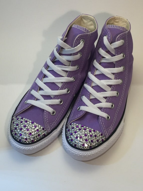 Converse Blinged Shoes Bedazzled Dots. High Top by TrickedKicks