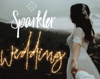 Wedding Sparkler Overlays - Digital Sparklers Photo Overlay Love Newlywed Married Bridal Photography Photoshop Clipart Firework Bride