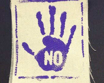 Feminist patch,NO MEANS NO,sexual assault awareness,domestic violence awareness,woman's rights,social justice,feminist,feminism,patch art,M