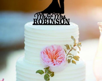 Fishing Poles With Date or Initials wedding cake topper /Mr and Mrs Wedding Cake Topper /Personlized Bride And Groom Cake Topper