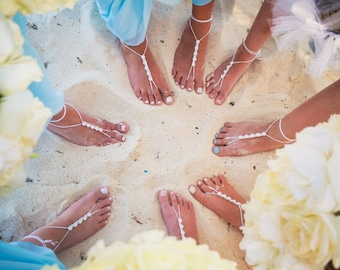 Beach Wedding Shoes- Bridesmaid Gift- Barefoot Sandals- Foot Jewelry- Barefoot Wedding- Beach Wedding Barefoot Sandals- Barefoot Bride Gift