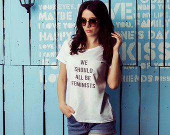 Feminist T-Shirt: "We Should All Be Feminists" shirt (multiple colors) Vintage Feminist Tee by Fourth Wave Feminist Apparel (Great gift!)