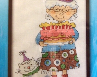 Grandma cross stitch | Etsy