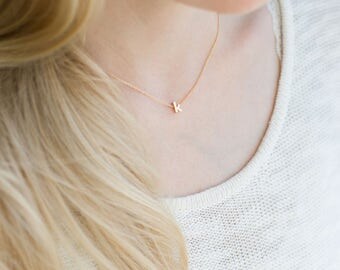 Dainty Initial Necklace, Gold Lowercase Initial, Silver Lowercase Letter Necklace, Gold Name Necklace, Personalized Initial Necklace, Gift