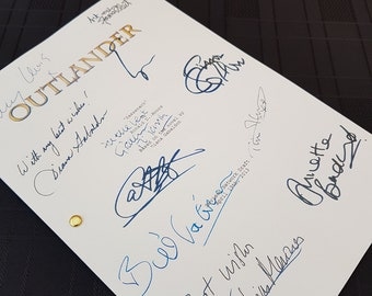 Outlander TV Script with Signatures/Autographs Reprint Pilot