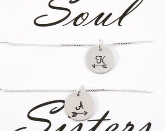 Soul Sisters necklace - BFF necklace for two - Soul sisters gift - Three BFF necklace - Friendship necklace - Soul sisters jewelry -