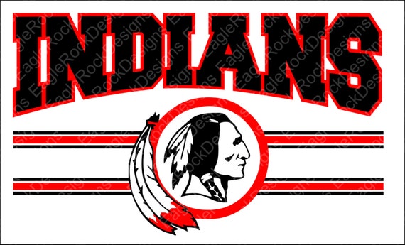 Download Indians Indian Head SVG DXF EPS Cut File Football