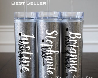 Personalized Tumbler, Bridesmaid Gift,Office Gift,Christmas Gift,Christmas, Personalized Gift, Personalized Water Bottle,Birthday Gift, 6
