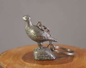 Vintage metal,keychain,famous grouse figure