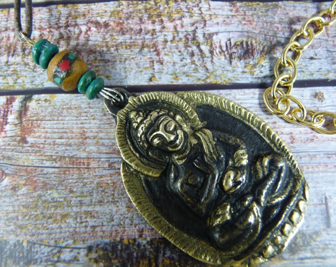 Buddha Amulet beads of hope long necklace