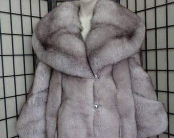 Brand new Norwegian blue fox fur jacket coat woman women size all custom made