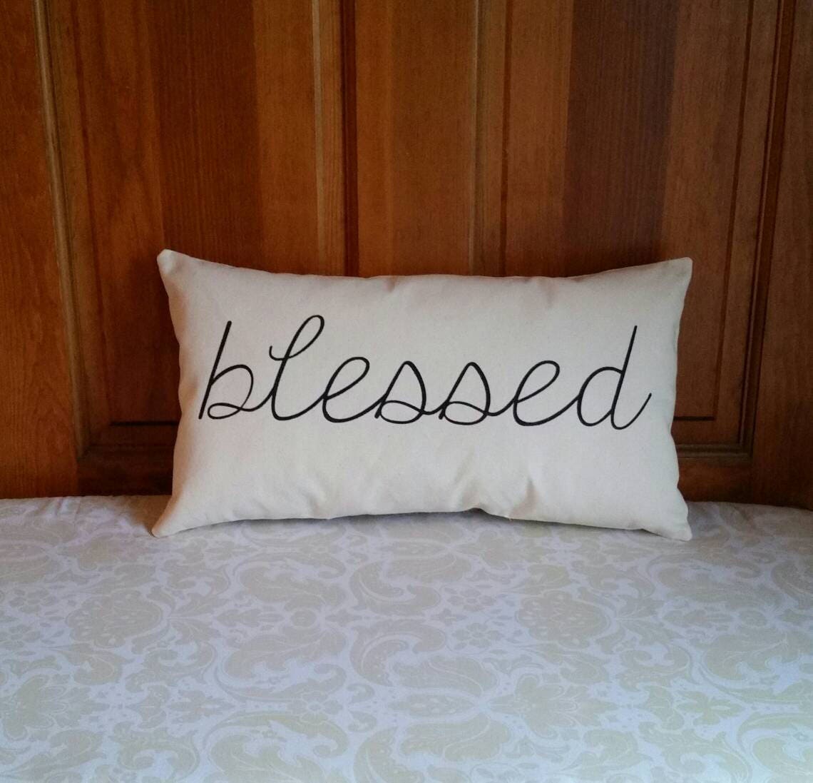 Blessed Pillow Modern Farmhouse Pillows Farmhouse Decor