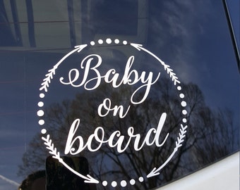 Baby on board decal sticker
