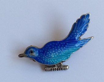 Bluebird brooch | Etsy