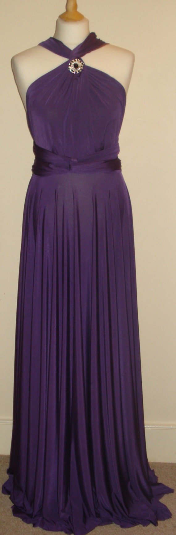 Aubergine Infinity Bridesmaid Dress Convertible Dress twist