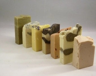 Pick any 3 Natural Travel size Soaps, All Vegan, Handcrafted, Essential Oils only, Palm Oil Free, Chemical free, Moisturizing, Cleansing