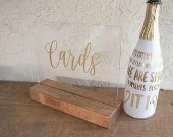Wedding Cards Box Sign - Wedding Card Box Sign - Cards Sign - Cards Box Sign - Sign for Wedding Cards - Wedding Cards Sign - Acrylic Sign
