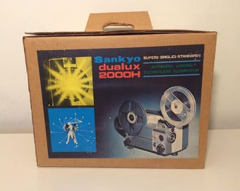 Vintage Projector Sankyo Dualux 2000H plays Super 8 and Regular 8mm