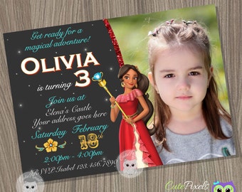 Elena of Avalor Invitation, Princess Elena Invitation, Disney Princess Invitation, Princess Birthday Invitation, Princess Birthday