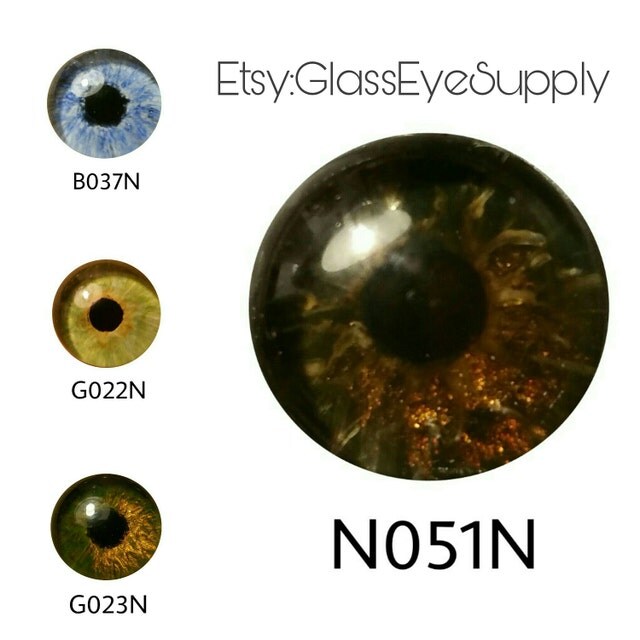 Fused glass hand painted eye cabochons by GlassEyeSupply on Etsy