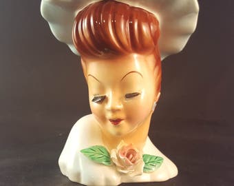 Lefton's Lady Head Planter - 2667 - Japan