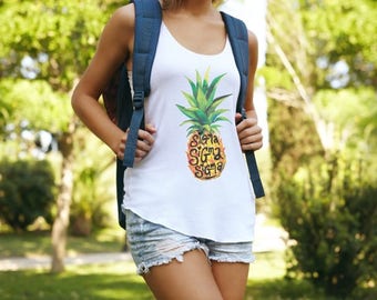 Sigma Sigma Sigma Muscle Cotton Modal Pineapple Tank Top