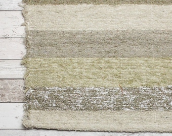 Neutral Rug. 120x160 cm (4' x 5'3) Bedroom area rug, Beige living room rug, Bedroom area rug , bohemian rug Handwoven Cotton | Washable.