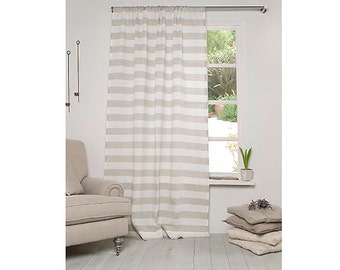 Linen Curtain-Linen drapes -Curtain- Window Linen Panels - Window Curtain-Rod pocket curtain - Custom length x 55''(140cm)