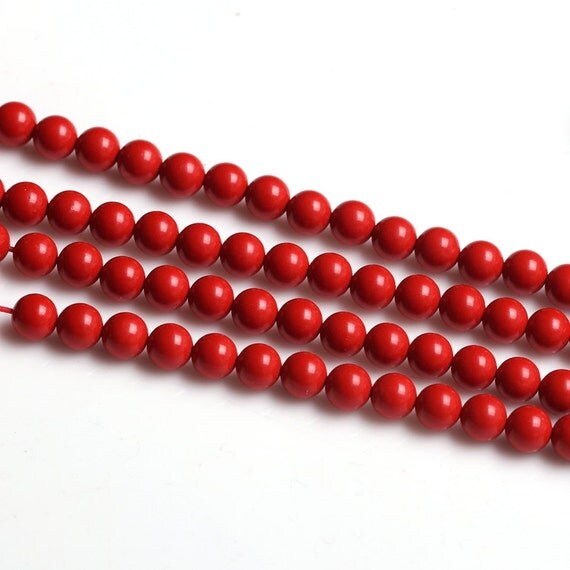 Natural Red Cinnabar Beads Round 4 6 8 10 12 14 16 18 20mm
