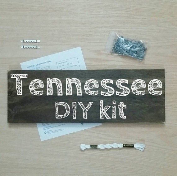 DIY Tennessee String Art Kit State String Art Kit Tennessee