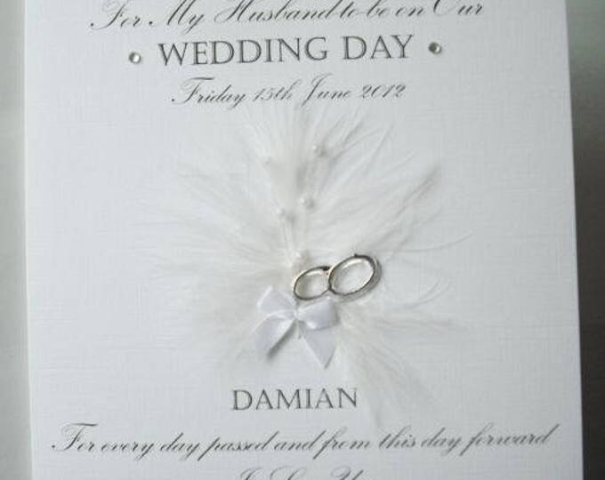 To my husband or wife on our wedding day Personalised Card