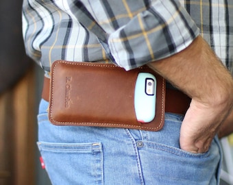 Personalized Christmas Gift - The No. 1 Fine Leather Phone Holster for OtterBox SYMMETRY SERIES Case for iPhone 6/6s/7 - Gifts for Him