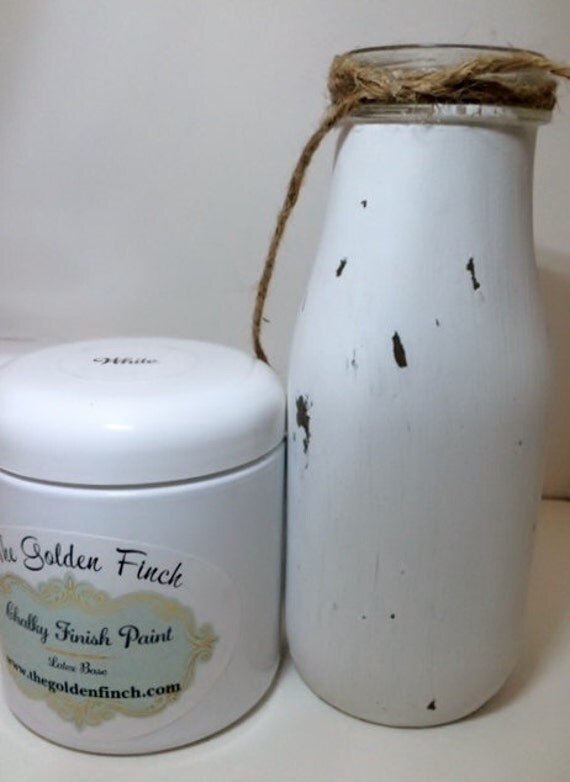 White Chalky Finish Paint 4 oz Furniture Paint Distressing