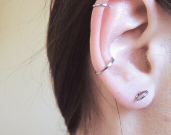 Single ear cuff, basic ear cuff, surgical steel 316L, minimalist earrings,no piercing, hypoallergenic, for her, a gift, for woman