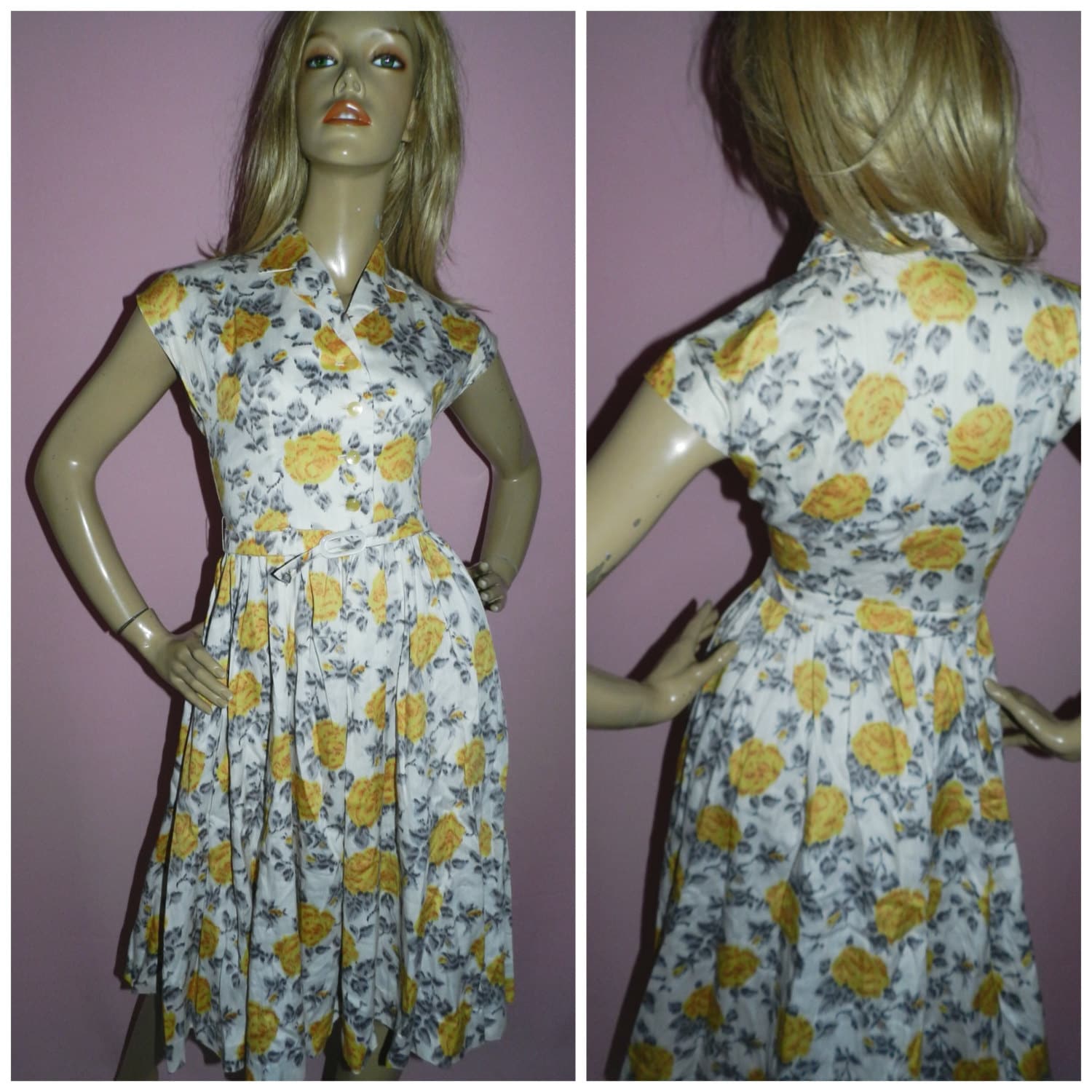 Vintage 50s Yellow Dresses