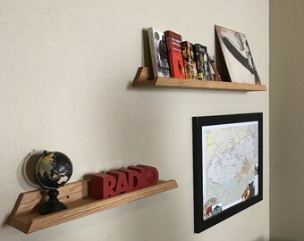 Oak Vinyl Record Storage, Record Storage, LP Shelf, Floating Shelf, modern decor, Mid Century Modern, ipad stand,lp storage, photo ledge