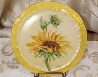 Sunflower plate | Etsy