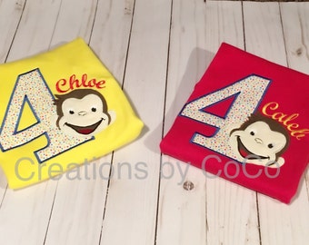 Curious George Birthday Shirt