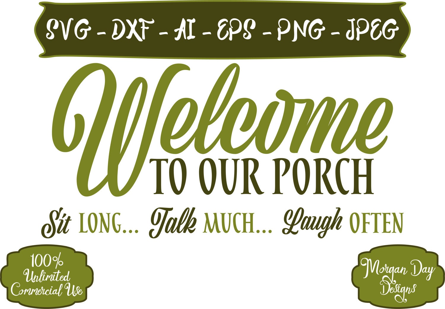 Welcome Porch Sign SVG